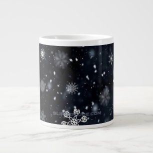 Grande Tasse Le Noël de SlipperyJoe, hiver magique paisible à