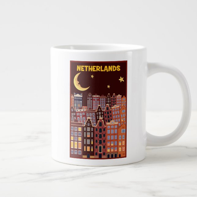 Grande Tasse Le Pays-Bas de nuit (Droite)