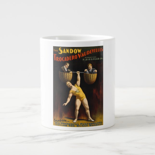 Grande Tasse Le Sandow Eugen Sandow Vaudeville Weightlifter (Devant)