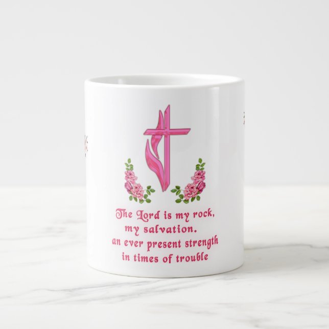 Grande Tasse Le Seigneur est mon rocher (Devant)