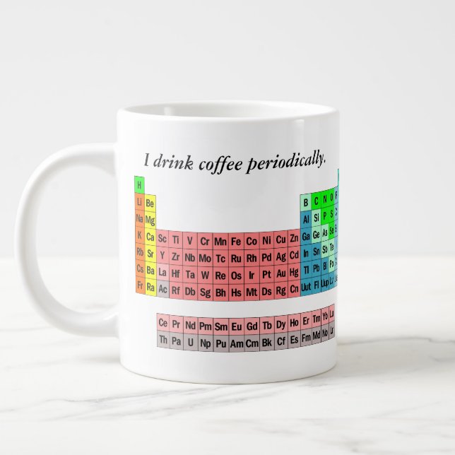 Grande Tasse Le tableau périodique (style simple) (Gauche)