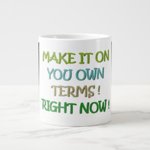Grande Tasse Le temps et les termes et être forte encourager le