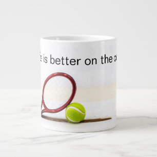 Grande Tasse Le tennis, le ballon et la raquette sont meilleurs