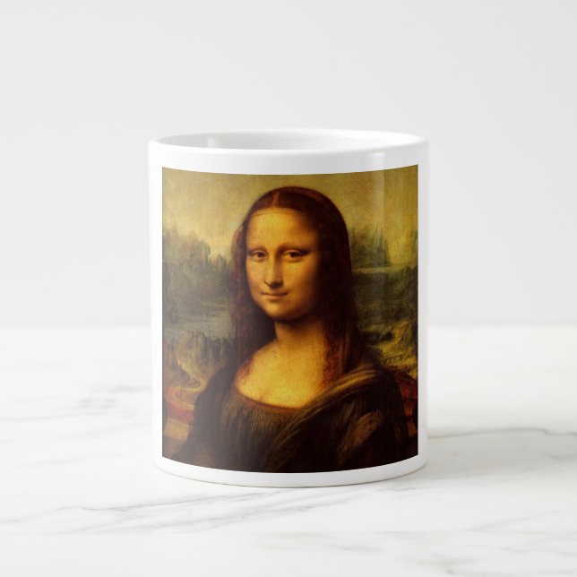 Grande Tasse Leonardo Da Vinci Mona Lisa Peinture d'Art (Devant)