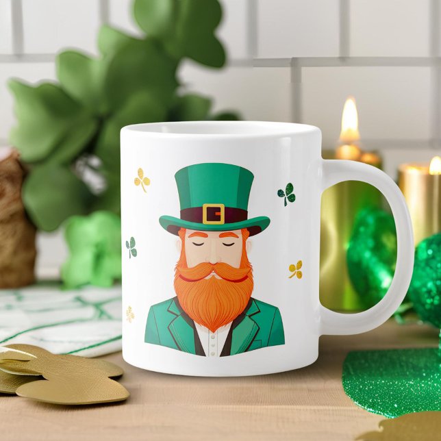 Grande Tasse Leprechaun Clover Shamrock Patrick's Day (Créateur téléchargé)