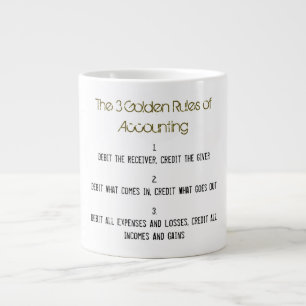 Grande Tasse "Les 3 règles de comptabilité d'or"