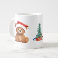 Les animaux mignons hiver Ours Père Noël arbre de 