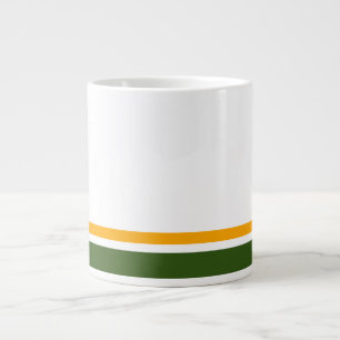 Grande Tasse les années 70 Forêt Vert Jaune Frappe De Course Su