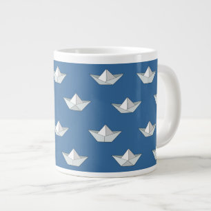 Grande Tasse Les Bateaux Origami Sur Le Motif De L'Eau