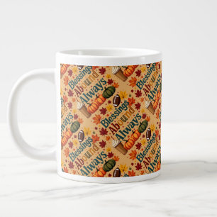 Grande Tasse Les Bénédictions Abondent Toujours Design Automne