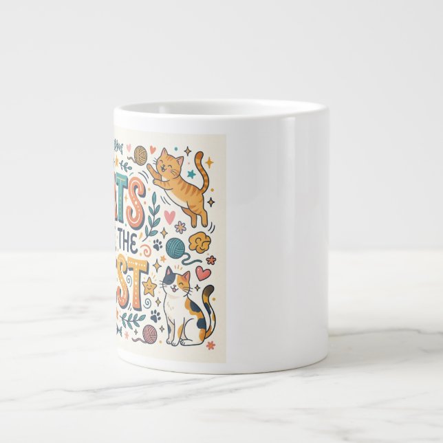 Grande Tasse Les chats sont les meilleurs (Devant)