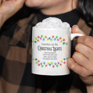 Grande Tasse Les collègues sont comme Noël Lumières Coworker Ca