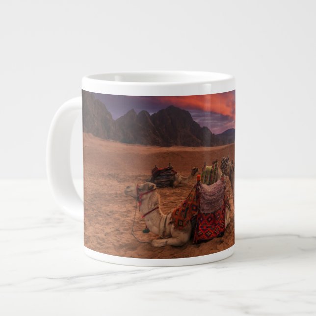 Grande Tasse Les déserts | Camels Sinai Mountains Egypte (Devant gauche)