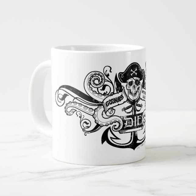 Grande Tasse Les Goonies "Never Say Die" Pirate Ancre Badge (Devant gauche)