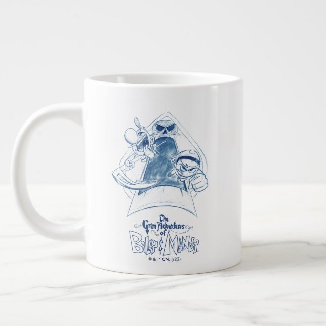 Grande Tasse Les Grandes Aventures de Billy & Mandy Sketch Art (Gauche)