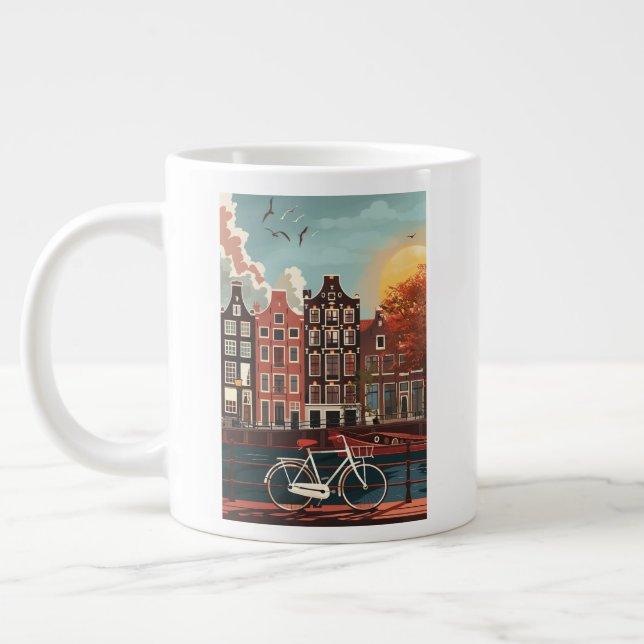 Grande Tasse Les maisons du canal d'Amsterdam (Gauche)