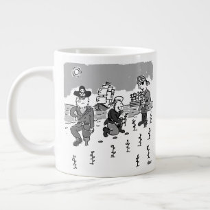 Grande Tasse Les pirates jardinent avec une jambe de bois. Drôl