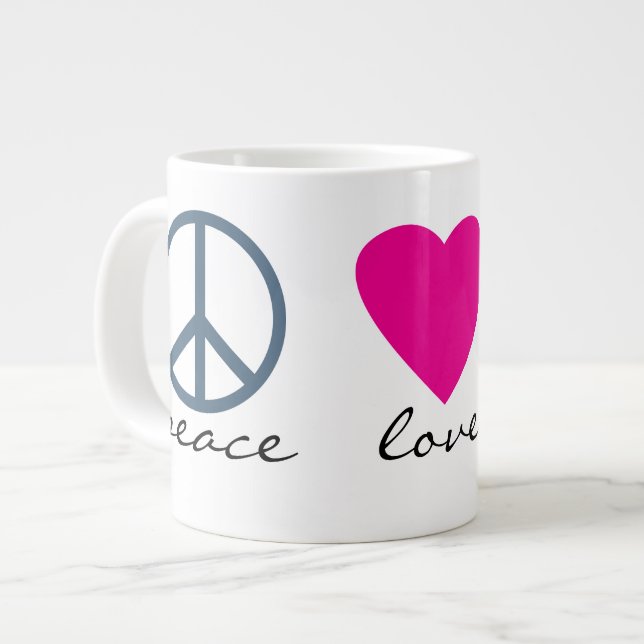 Grande Tasse Les Pistes de l'amour de la paix (Devant gauche)