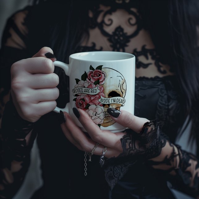 Grande Tasse Les roses sont des Valentines rouges (Créateur téléchargé)
