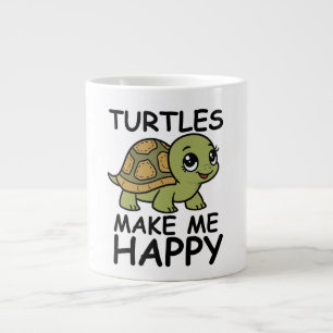 Grande Tasse Les tortues me rendent heureux