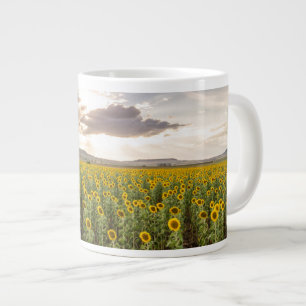 Grande Tasse Les tournesols au coucher du soleil
