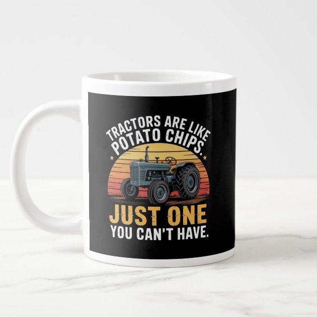Grande Tasse Les tracteurs sont comme des chips (Gauche)