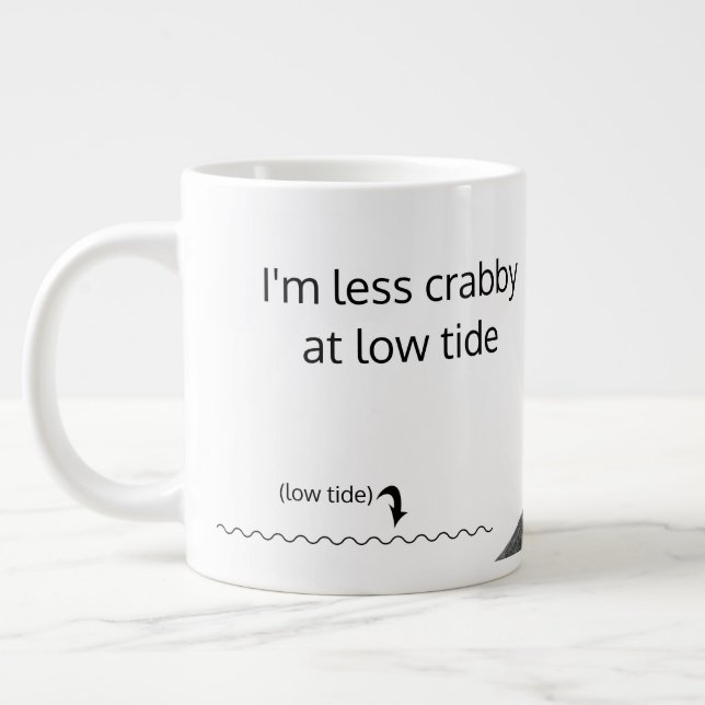 Grande Tasse Less Crabby Need Coffee Ecuadorian Hermit Crab Art (Gauche)