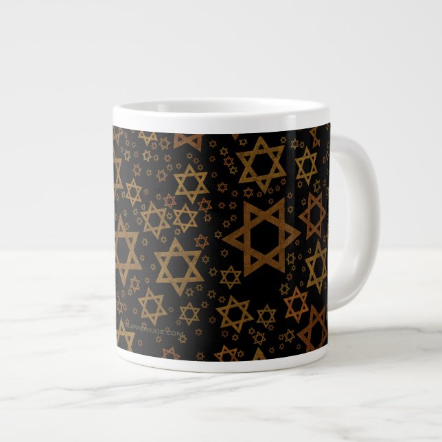 Grande Tasse L'étoile artistique de David thème Hanukkah de Sli (Devant droit)