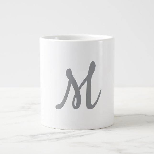 GRANDE TASSE LETTRE INITIALE GRECQUE CHIC MOYENNE (Devant)