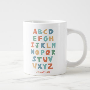 Grande Tasse Lettres de classe personnalisées ABC Alphabet mode