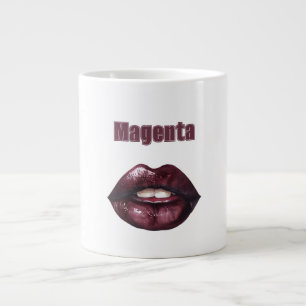 Grande Tasse Lèvres Rouge Magenta Bourgogne