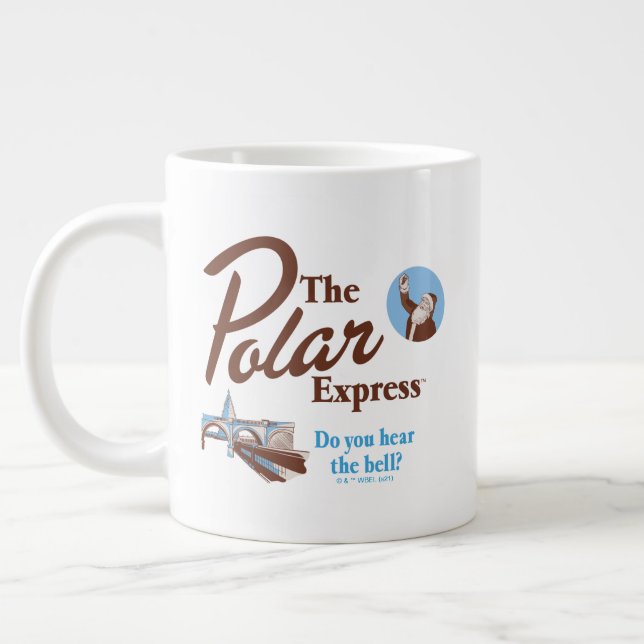 Grande Tasse L'Express polaire | "Entendez-Vous La Cloche" Retr (Gauche)