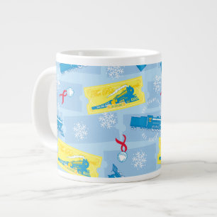 Grande Tasse L'Express polaire   Retro Train & Ticket Motif