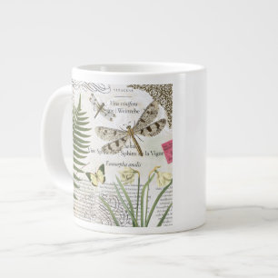 Grande Tasse libellule française vintage