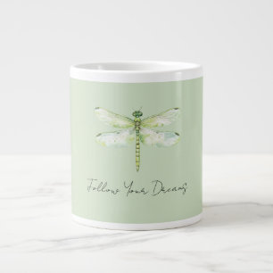 Grande Tasse Libellule Vert Citron
