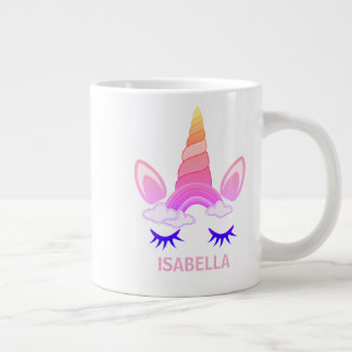 Grande Tasse Licorne Magique Nom Personnalisé