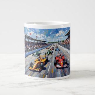 Grande Tasse Life in Motion – Indy Car Racing Oil Painting