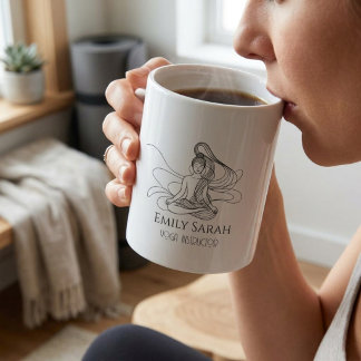 Grande Tasse Ligne artistique de la figure de méditation de yog