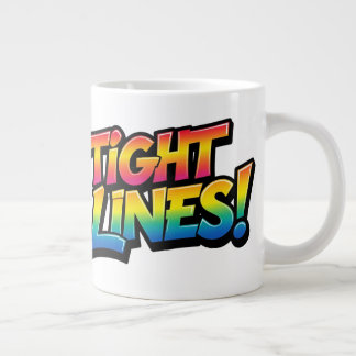 Grande Tasse Lignes Serrées Dégradé Arc-en-Ciel Cadeau de Pêche