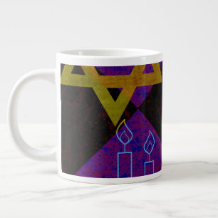 Grande Tasse L'image à thème Hanukkah de SlipperyJoe's jaune do
