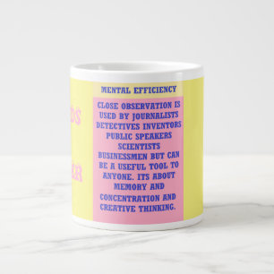 Grande Tasse L'importance des mots message couleur rose