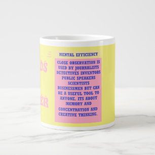 Grande Tasse L'importance des mots message couleur rose