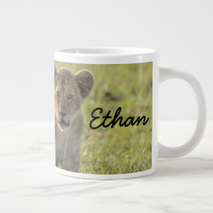 Grande Tasse Lion Cub Personnaliser le nom sérieusement