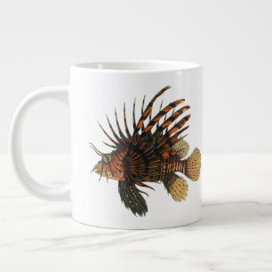 Grande Tasse Lionfish Poisson, Vieille Marine Vie Océanique Ani
