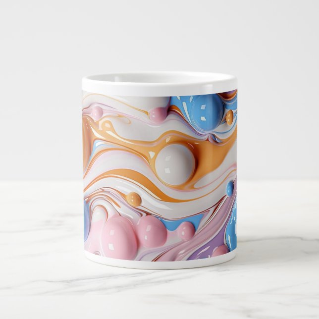 Grande Tasse Liquide coloré avec bulles (Devant)