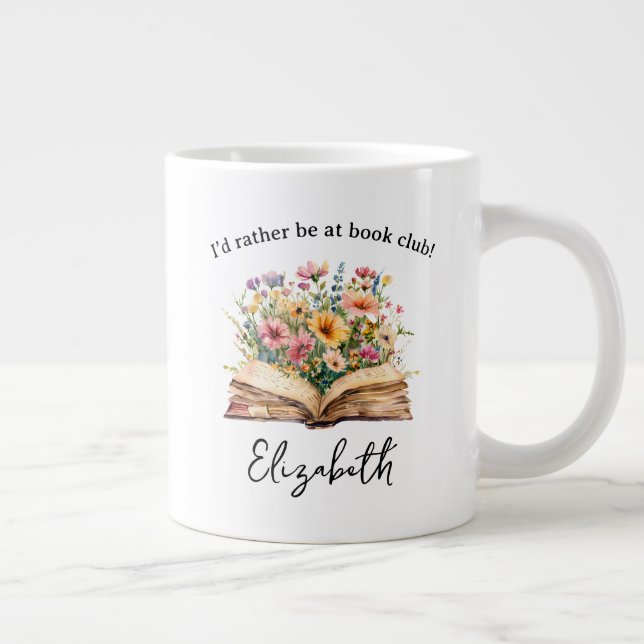 Grande Tasse livre amoureux personnalisé livre aquarelle (Droite)