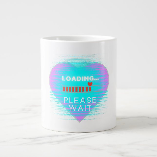 Grande Tasse Loading Heart Retro Gamer (Devant)