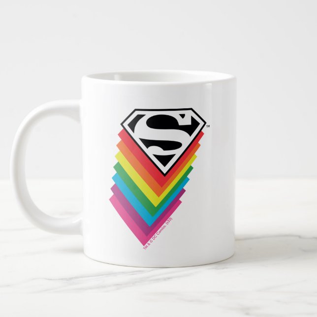 Grande Tasse Logo à arc-en-ciel superman (Gauche)