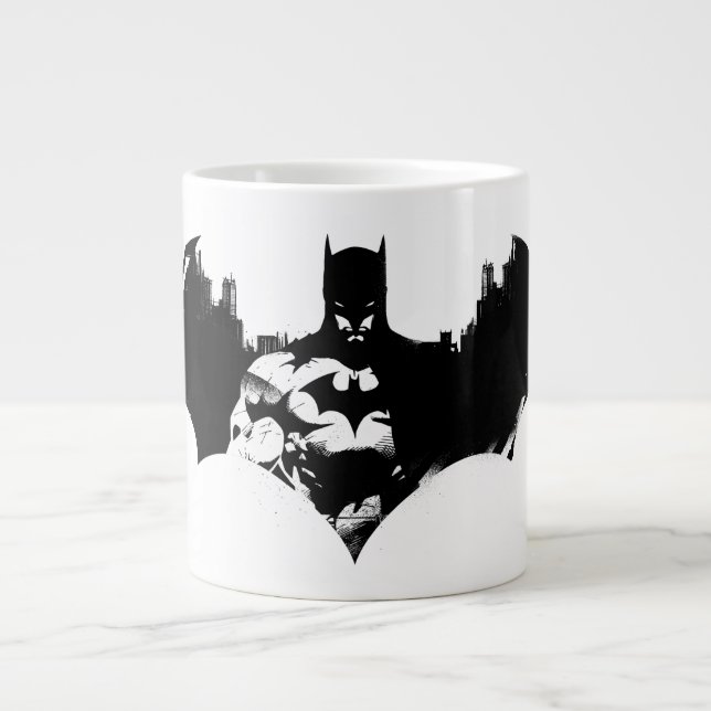 Grande Tasse Logo Batman et Gotham Silhouette Bat (Devant)