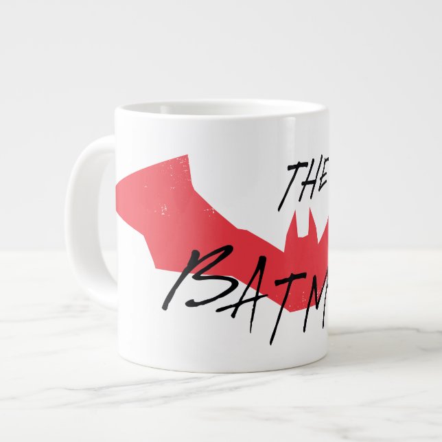 Grande Tasse Logo Batman manuscrit de chaume (Devant gauche)